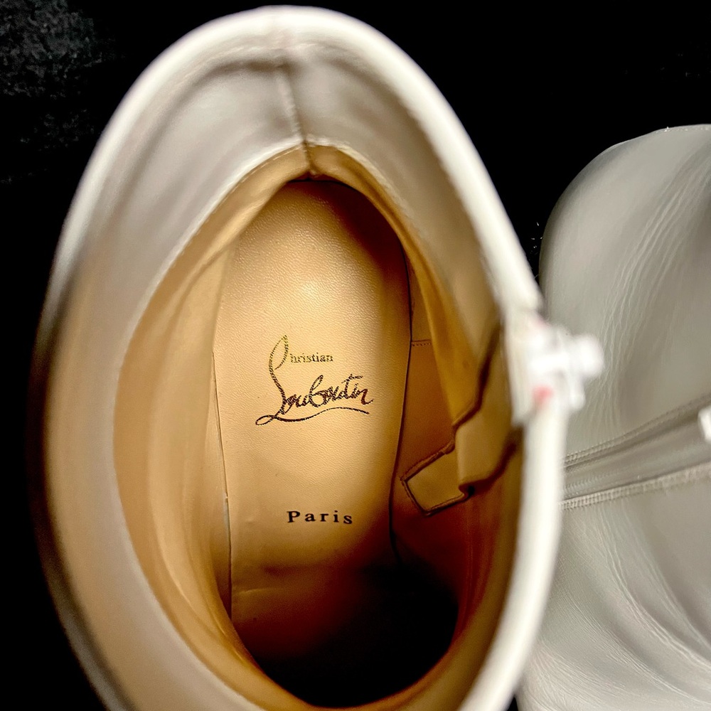 Christian Louboutin white heel booties, 37 - Picture 6 of 10